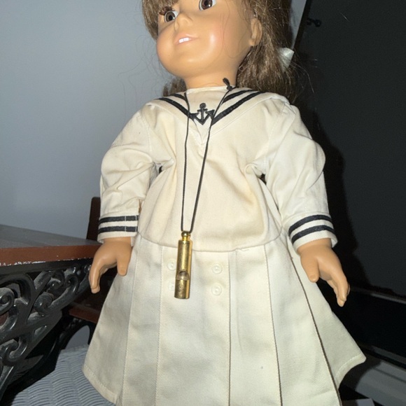 American Girl Doll in Cream Sailor Dress with Brown Hair - Picture 4 of 7